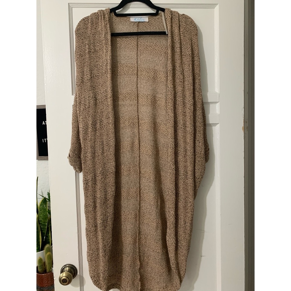 Tan Oversized Cardigan size O/S